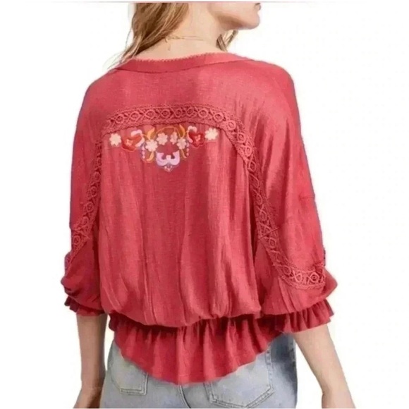 Free People Embroidered Women's Top - Picture 6 of 7